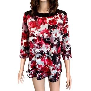 New Directions Floral Print Top